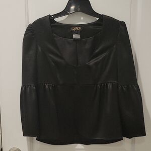 LaRok Black Bell Sleeve Boxy Blouse